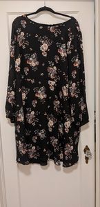 Loft Fit and Flare Navy Dress